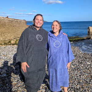 SwimCell Towelling changing robes for open water swimming ladies