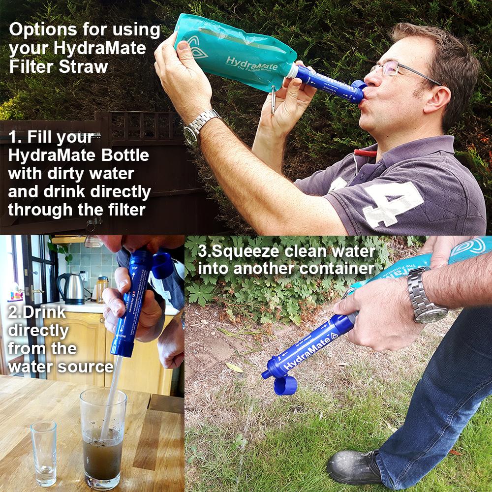 HydraMate Water Filter Straw Demo, See The HydraMate Water Filter Straw in  Action. Turn dirty water into clean, drinking water!, By SwimCell 100%  Waterproof Case